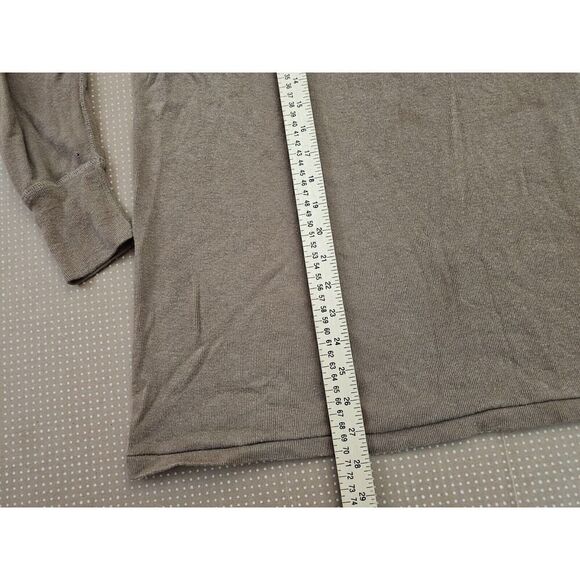 US Army UnderShirt Mens Large Cold Weather 436 Class 3 Wool Blend Henley Brown - Picture 5 of 14